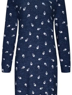 Dámska nočná košeľa 11232-438-2 tm. modrá so vzorom - Rebelle