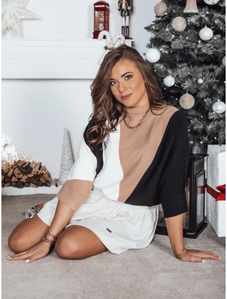 ROSETTA dámsky trojfarebný sveter FashionStreet MY1990