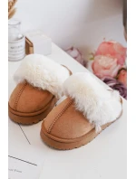 Kapcie Dziecięce Z Futerkiem Camel Birasta