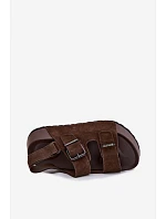 Semišové sandále na platforme Big Star TT274236 chocolate Semišové sandále na platforme Big Star TT274236 chocolate