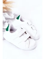 Detské tenisky so suchým zipsom bielo-zelené California Detské tenisky so suchým zipsom bielo-zelené California