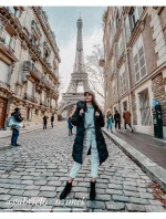 Dámska prešívaná zimná bunda s kapucňou tmavomodrá (7757) Dámska prešívaná zimná bunda s kapucňou tmavomodrá (7757)