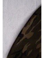 Mikina moro s dlhým chrbtom khaki+zelená