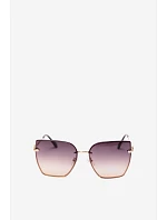Bezrámové slnečné okuliare typu Cat Eye s UV filtrom 400, hnedé