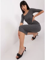 Šaty EM SK HS 21 503.43P tmavosivé Šaty EM SK HS 21 503.43P tmavosivé