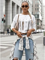 MODEZINE dámska blúzka oversize biela FashionStreet RY2689 MODEZINE dámska blúzka oversize biela FashionStreet RY2689