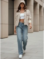 Dámske džínsové nohavice so širokými nohavicami LOSSLEG modré FashionStreet UY2672
