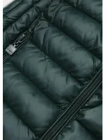 Tmavozelená dámska vesta so stojačikom (B2722-10)