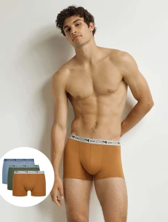 Pánske boxerky z organickej bavlny 3ks DIM GOTS COTTON STRETCH BOXER 3x - DIM - oranžová