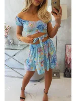 Modrá kvetinová sada