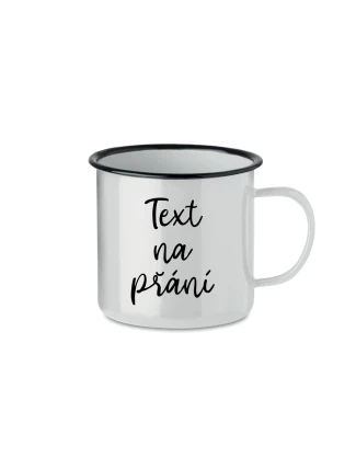 TEXT NA PŘÁNÍ - bílý plecháček 300 ml