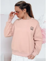 Dámska nadrozmerná mikina s výšivkou SOFTSLON ružová FashionStreet BY1432 Dámska nadrozmerná mikina s výšivkou SOFTSLON ružová FashionStreet BY1432