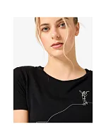 Koszulka z krótkim rękawem damska SUPER.NATURAL W BERGGLÜCK TEE czarna