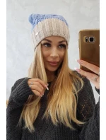 Paris fleecová čiapka K212 modrá+béžová