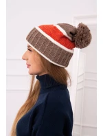 Dámska čiapka Kinga K297 cappuccino+rudy