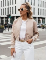 Dámska kožená bomber bunda SANTOL béžová FashionStreet TY4339