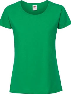 Fruit of the Loom Lady-Fit Iconic 195 T Dámske tričko z hrubej bavlny 16.1424 kelly green