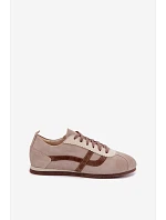 Dámske semišové nízke tenisky Dark Beige Zazoo N1068 Dámske semišové nízke tenisky Dark Beige Zazoo N1068
