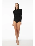 Jednoduché tričko s dlhým rukávom čierne - Julimex Jednoduché tričko s dlhým rukávom čierne - Julimex