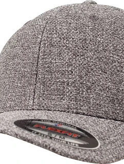 Flexfit 6355 6-panelová čiapka s kšiltom „Melange“ 55.6355 tmavošedá melírovaná