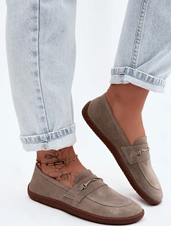 Semišové mokasíny Barefoot od Zazoo Cappuccino