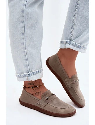 Semišové Mokasyny Barefoot Z Zazoo Cappuccino