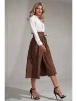 Sukňa M722 hnedá - Figl Sukňa M722 hnedá - Figl