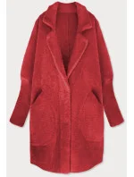 Červená vlna z alpaky na oblečenie (7108)