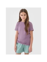 Dievčenské jednofarebné tričko 4F 4FJWSS25TTSHF2177-51S