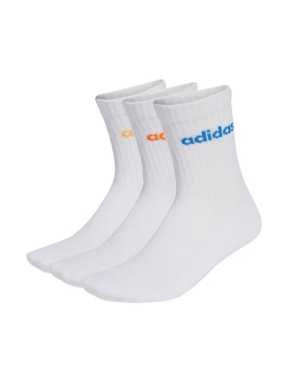 Adidas Linear Crew Cushioned Socks 3 páry biele KD1717