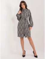 Šaty LK SK 509526 1.06 šedá čierna