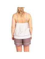 Dámske pyžamové kraťasy QS6449E-DVB hnedá - Calvin Klein Dámske pyžamové kraťasy QS6449E-DVB hnedá - Calvin Klein