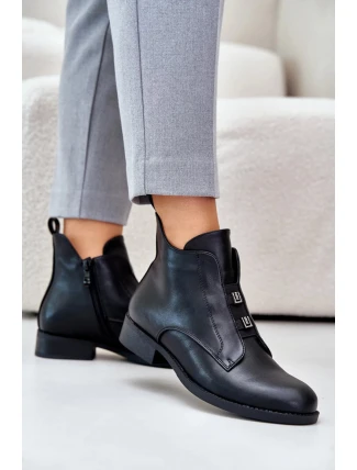Dámske členkové topánky HY42-716 model 202118 Black - S.Barski Dámske členkové topánky HY42-716 model 202118 Black - S.Barski