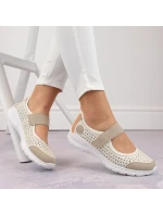 Pohodlné šnurovacie topánky Rieker W RKR575A beige