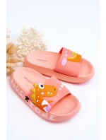 Dziecięce Piankowe Klapki Dinozaur Jasnoróżowe Dario