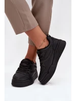 Sneakersy Damskie Na Platformie Big Star SS274589 HI-POLY SYSTEM Czarne