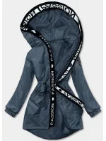 Svetlomodrá dámska oversize bunda typu parka (B8080-72)