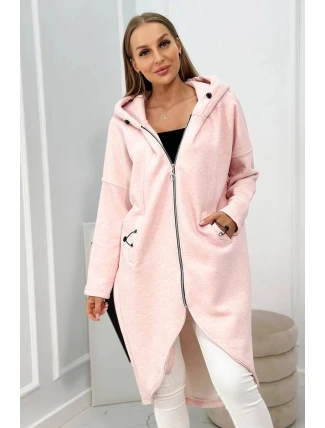 Zateplená dlhá mikina pink melange - Kesi Zateplená dlhá mikina pink melange - Kesi