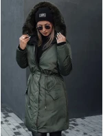 Dámska zimná bunda TRENDNEL s obojstrannou kapucňou zelená FashionStreet TY4589