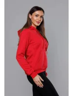 Červená dámska tepláková mikina (W02-59)