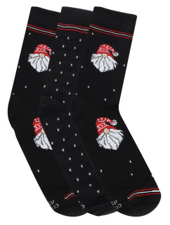 Pánske ponožky 3 pack Christmas black - CORNETTE