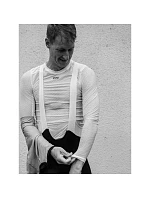 Cyklistické tričko POC ESSENTIAL LAYER LS – biele