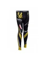 Pánske športové tréningové legíny Dl-MMA 061256-M - Čierne so žltou zmesou - Masters