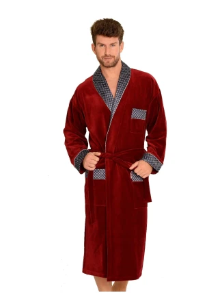 Dlhý pánsky župan DE LAFENSE 773 Bonjour 3XL-4XL Dlhý pánsky župan DE LAFENSE 773 Bonjour 3XL-4XL