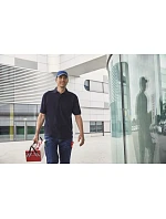 Daiber JN 922 Polo s piqué vzorom a náprsným vreckom 02.0922 biela