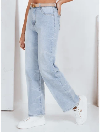Dámske široké modré džínsy FashionStreet UY2820 Dámske široké modré džínsy FashionStreet UY2820