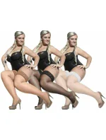 Dámske samodržiace pančuchy Adrian Bella Size ++ 15 den