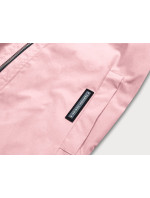Jednoduchá ružová dámska bunda (B8017-81)