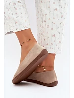 Dámske béžové balerínky Hollin v štýle barefoot Dámske béžové balerínky Hollin v štýle barefoot