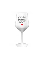 NEJLEPŠÍMU BRATROVI NA SVĚTĚ - bílá nerozbitná sklenice na víno 470 ml
